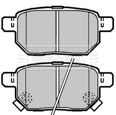 BORG & BECK Комплект тормозных колодок, дисковый тормоз BBP2086